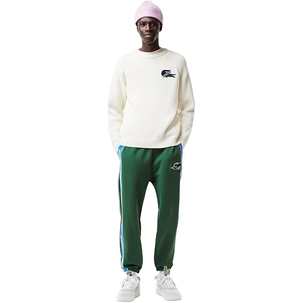 Amazon.co.jp: Lacoste Men's Printed Band Track Pant, marina, S