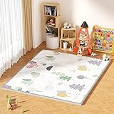 GruFini プレイマット 赤ちゃん 折りたたみ 200×180×2cm 厚手 安全検査済み ベビーマット 防水 防音 ベビープレイマット