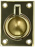 Baldwin 0394.030 1.875-inch X 2.5インチフラッシュリングPull、光沢真鍮