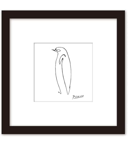 【1900年代初頭】パブロ・ピカソ額装アートワーク「フクロウ」 定番品】パブロ・ピカソ 「フクロウ」ナチュラルフレーム