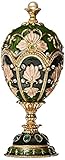 Design Toscano The Petroika Larissa Faberge-Style Enameled Egg in Green