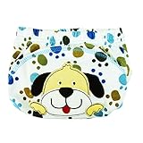 Perfk ベビー用おむつカバー　動物の柄　おむつ　布おむつ　トイレトレーニングパンツ　おむつパンツ　綿製　洗濯可能　再使用可能　全５種類 - 子犬, 5〜14ヶ月