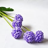 造花 エキゾチックなアリウムの造花 アリウムの花 人工花 絹の布造花 インテリア 人工観葉植物 撮影 飾り オフィス 家の装飾 SDDFOR (ライトパープル)
