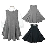 (チャコール/95cm)ベビー服 女の子 ジャンパースカート ジャンスカ mia mail ミアメール ポンチ素材 無地 フレア 女児 ベビー