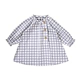 ホッペッタ Hoppetta ギンガムコールワンピース 白xグレー 90㎝ 58865