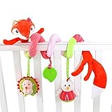 SKK Baby Fox Plush Spiral Activity Toy Stroller and Travel Toy by SKK BABY