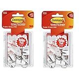 COMMAND Wire Hooks, 18 Pieces, Indoor White, Holds .5 Lbs. [並行輸入品]