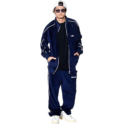 Amazon | [ニーマンバイ] ベロア セットアップ 2点 メンズ 上下