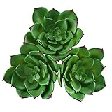 hogado 3 pcs人工多肉植物サボテンEcheveria植物Unpottedホームキッチンガーデンオフィスデスクポットウォールシェルフインテリアfor Wedding Bouquetsグリーン