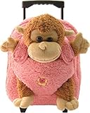 Pink Monkey Plush Roller Backpack [並行輸入品]