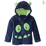 Nice Days（ナイス　ディズ）　 子供服 秋冬 アウター 中綿 ジャケット 男の子 女の子 可愛い 動物 コート ジャケット 綿服 アウターウェア 防寒 保温 通園 通学用 (120, ワニ)