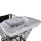 Lavender Poppy Shopping Cart and Highchair Cover - 100% Cotton Floral Design by Balboa Baby