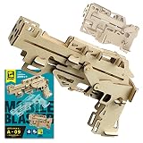 アクトンクラフト 変形輪ゴム銃モバイルブラスター 工作キット ウッドパズル立体パズル クラフトキット 大人 高学年