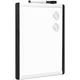 Amazonベーシック ホワイトボード マグネット式 ドライイレーズボード プラスチック/アルミニウムフレーム, 21.6cm x 27.9cm, ホワイト