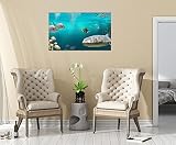36 " Landscape OceanシーンインスタントSea Life View Ocean Life # 1壁グラフィック部屋ステッカーホームオフィスアート飾りden Kids Mural Ma