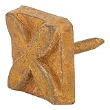 A29 Hand Forged Iron Square Clover Clavos/Nails, Rust Finish, Set of 4 [並行輸入品]