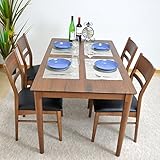 ダイニングテーブルセット 幅135 ダイニング4点セット 4人用 ウォルナット無垢 北欧 食卓セット ASA-261