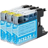 【InkCity】ブラザー用 LC12(17)互換インクカートリッジ 4色【C×3本】大容量タイプ【純正と併用可能／高精彩・高発色／ICチップ残量表示／安心サポート／個別包装】MFC-J6910CDW、MFC-J6510DW、MFC-J955DN、MFC-J860DN、MFC-J810DN、MFC-J710D、MFC-J705D、DCP-J925N、DCP-J740Nなど利用可能