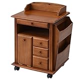 山善(YAMAZEN) 木製 ベッドサイドテーブル KSW-4237(OBR))