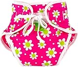 Kushies Swim Diaper, Fuchsia Daisy Print, Medium by Kushies [並行輸入品]