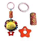 赤ちゃんガラガラおもちゃ　ベビーカーベビーベッドおもちゃ　かわいい　ぬいぐるみ風鈴　獅子