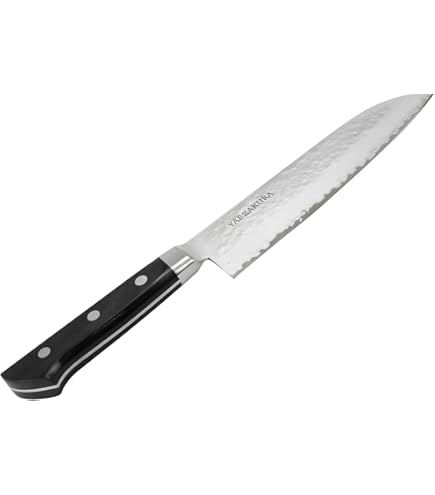 哲弘作 三徳包丁 両刃 170mm V金10号 割込みステンレス 焼き栗柄 哲弘作 三徳包丁 両刃 170mm V金10号 割込みステンレス 焼き栗柄