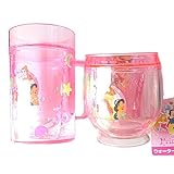 ディズニー プリンセス トイストーリー　ウォーター マグ プラカップ コップ　長型丸型セット (ディズニープリンセス長丸２個セット)