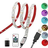 RF Wireless Remote USB LED Strip Light GeeKeep Waterproof Flexible LED light Strip SMD 5050 LED Ribb