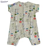 オーシャンアンドグラウンド｜ベビー肌着半袖ロンパース｜Sunny Circus｜ブラック