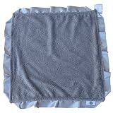 Cozy Wozy Paisley Minky Baby Lovie Sized Blanket with Satin Trim Lovie, Gray, 18 x 18 by Cozy Wozy