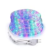 Brizled LED Rope Lights18ft 216 LED String Lights with Clear PVC Tube 120V UL Flexible Stripe Lights