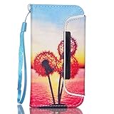 UNEXTATI iPhone SE ケース 手帳型ケース 2 in 1 高級PUレザー 耐衝撃 全面保護 Apple iPhone SE ケース カバー Case (レッド, P8)