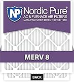 Nordic Pure 16x16x1M8-6 MERV 8 Pleated AC Furnace Air Filter, 16x16x1, Box of 6 [並行輸入品]