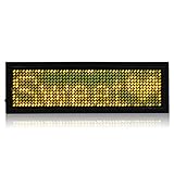 uxcell　LEDネームプレート　LED電光掲示板　デジタル　スクロール　充電式　US　イエロー