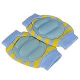 Baby Elbow Knee Toddler Pad to Protect Delicate Skin Stumping Around Stripe Blue & Yellow by Mum's C