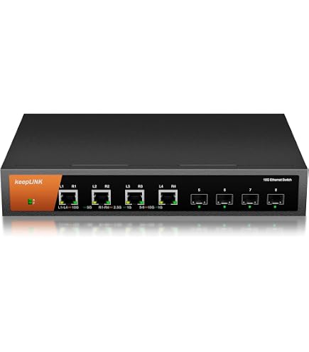 keepLiNK 8ポート10gbps スイッチングハブ 金属筐体 Amazon.co.jp: keepLiNK 8ポート10gbps スイッチングハブ 金属筐体