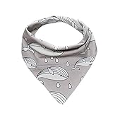 Tovadoo ベビー よだれかけ　コットンブレンド　プリント　可愛い　出産祝い　プレゼント 五色入　42*33*24cm　0-3歳