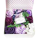 誕生日 プレゼント 女性 プレゼント ギフト プレゼント ソープフラワー フレグランス フラワー (BOXパープル)