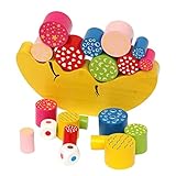 Lovoski 幼児　子ども　プレゼント パズル玩具　バランスつみき　ブロック　立体パズル　月　木製