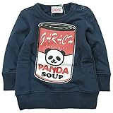 【秋冬春対応】 GARACH(ギャラッチ)裏毛PANDASOUP Ptトレーナー 100cm/Nv NO.AH-1631613