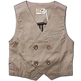 細いストライプ柄がフォーマルタキシード/ベスト（濠Du）ベージュ85cm