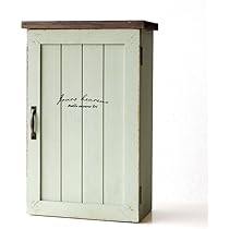 ウォールキャビネット　アンティーク　ウォールシェルフ　壁掛け　食器棚 Amazon｜ウォールキャビネット 壁掛け 扉付き収納 可愛い