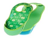 Bibetta ビベッタ 防水くるくるエプロン ウルトラビブ M ミディアム 2枚入 Owl/Green フクロウ/グリーン