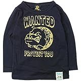 《秋冬春対応》BOOM TOWNKIDS(ブームタウンキッズ) WANTED スラブ天竺長袖Tシャツ 110cm/ネイビー NO.F-961025