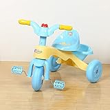 子供の三輪車の自転車簡単な屋内と屋外の1.5~3歳のPP緑色プラスチックの青い自転車