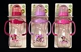 Disney Baby Set of 3 Feeding Bottles with Handles (Minnie Mouse) by Regent Baby [並行輸入品]