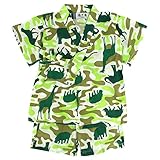 甚平 ベビー 男の子 綿100% 動物カモフラ柄 じんべい スーツ上下 祭 子供甚平 グリーン 95cm