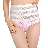 LUERME ショーツ　下着　マタニティショーツ　矯正下着　補正ショーツ　ハイウエスト　マタニティ　　産後ケア　妊婦用 (XL, ピンク)