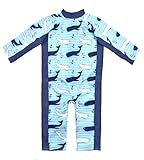 (6-12 months, Vintage Moby) - Splash About Kids UV All-in-One Sun Protection Suit