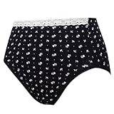 ネトゥル ベア天竺小花柄産後サポートショーツ M ブラック 1862